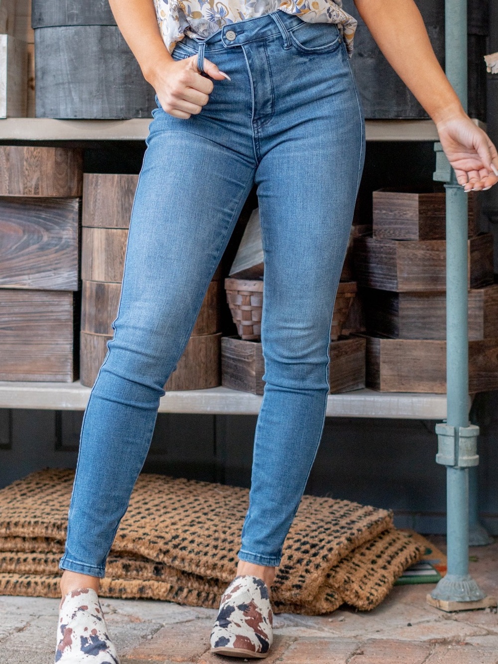 Judy Blue Lucy High Rise Tummy Control Skinny Jean 24W jb88615 md-co